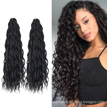 18 Inch Ocean deep water Wave Braiding bundle Hair Crochet Braids Hair water wave crochet in Synthetic Hair Extension